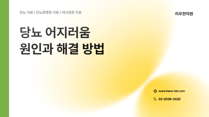 당뇨 어지러움 개요