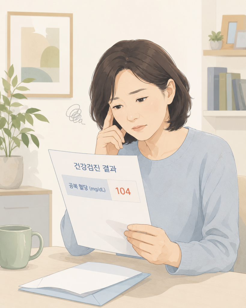 마른 사람 공복혈당 104