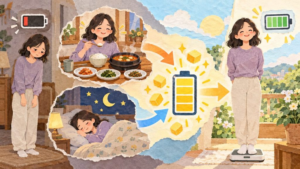 식사와 수면으로 당뇨약 살빠짐에서 회복하는 모습